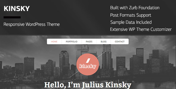 Kinsky Preview Wordpress Theme - Rating, Reviews, Preview, Demo & Download