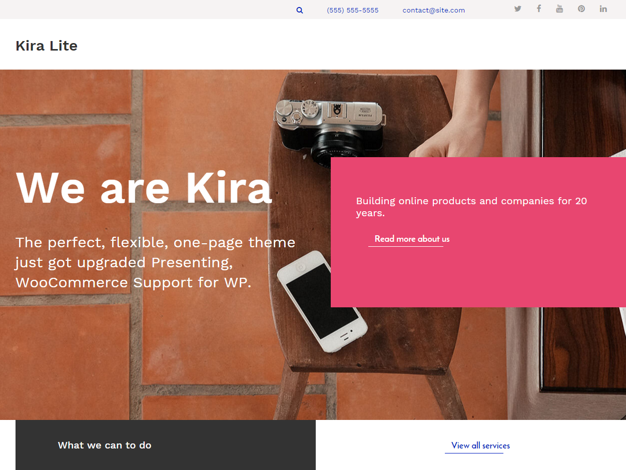 Kira Lite Preview Wordpress Theme - Rating, Reviews, Preview, Demo & Download