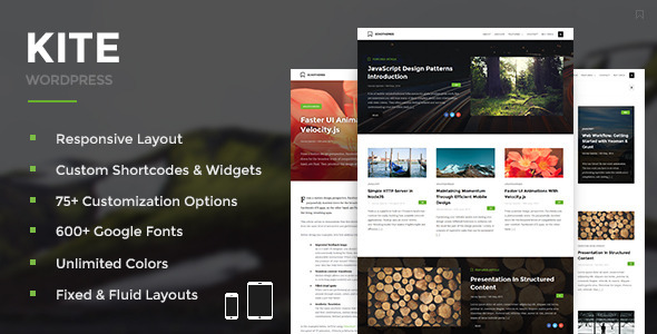 Kite Preview Wordpress Theme - Rating, Reviews, Preview, Demo & Download