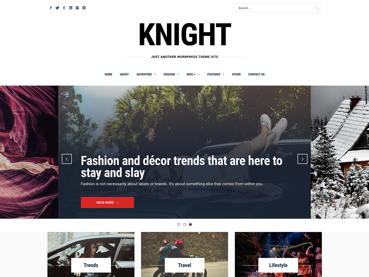 Knight Preview Wordpress Theme - Rating, Reviews, Preview, Demo & Download