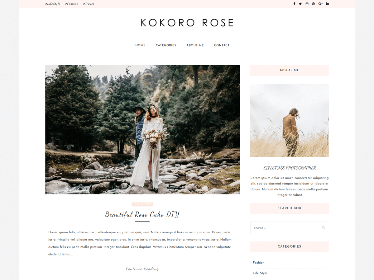 Kokoro Rose Preview Wordpress Theme - Rating, Reviews, Preview, Demo & Download