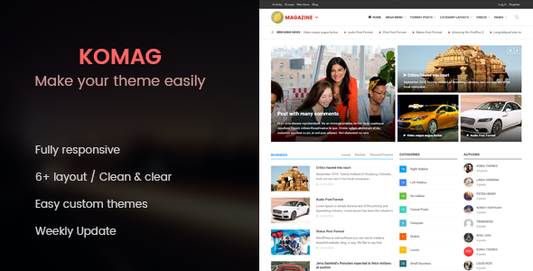 Komag Preview Wordpress Theme - Rating, Reviews, Preview, Demo & Download