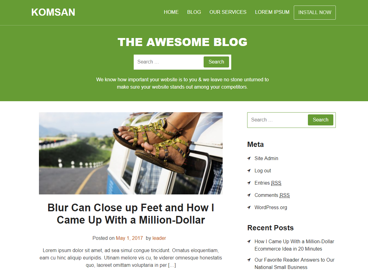 Komsan Preview Wordpress Theme - Rating, Reviews, Preview, Demo & Download