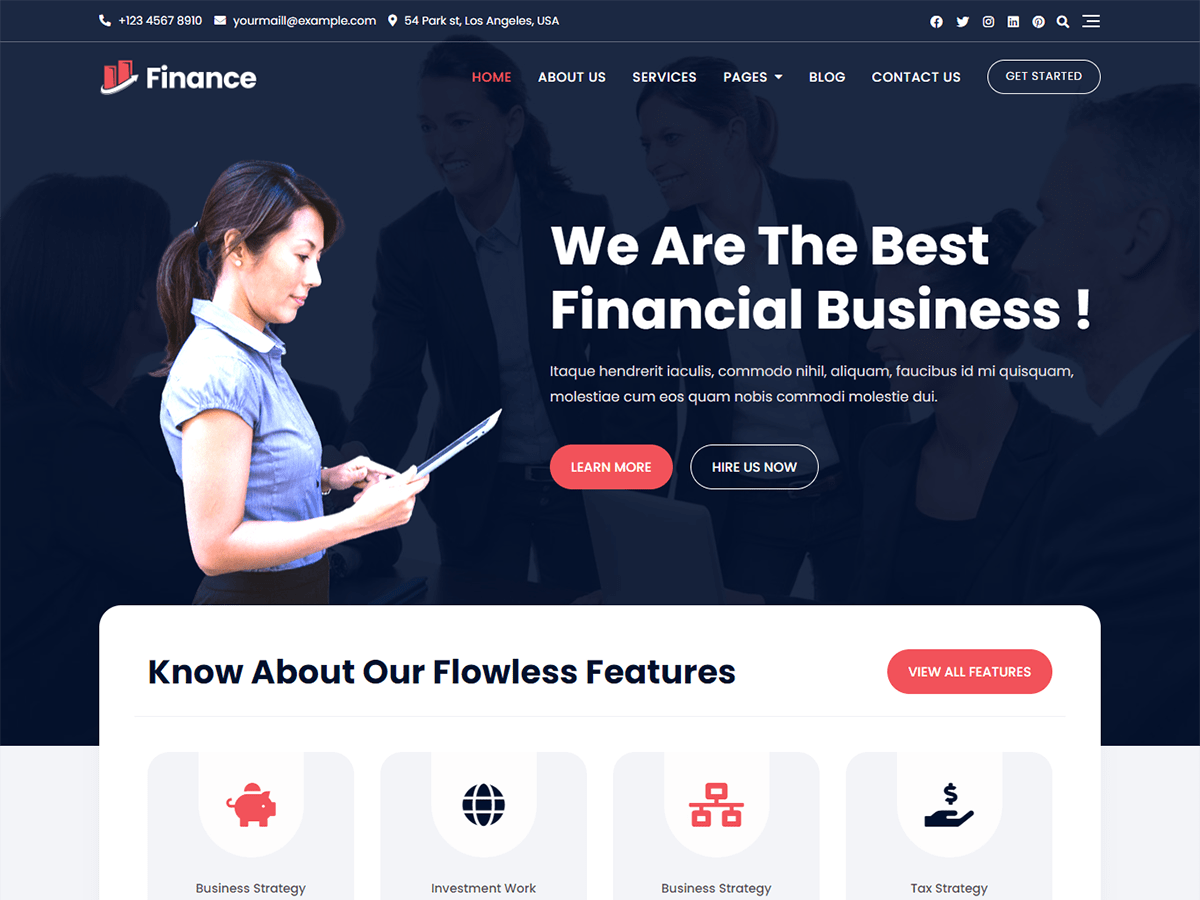 Kortez Finance Preview Wordpress Theme - Rating, Reviews, Preview, Demo & Download