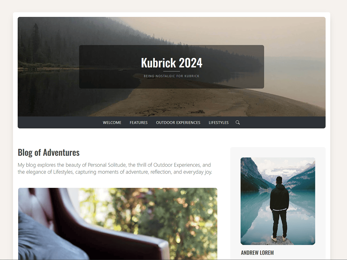 Kubrick 2024 Preview Wordpress Theme - Rating, Reviews, Preview, Demo & Download