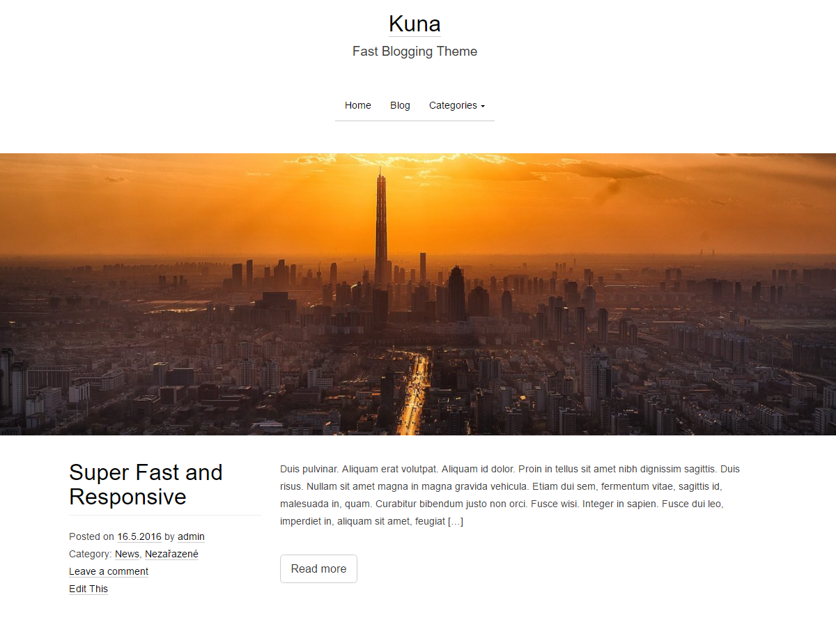 Kuna Preview Wordpress Theme - Rating, Reviews, Preview, Demo & Download