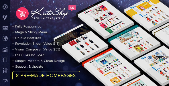 KuteShop Preview Wordpress Theme - Rating, Reviews, Preview, Demo & Download