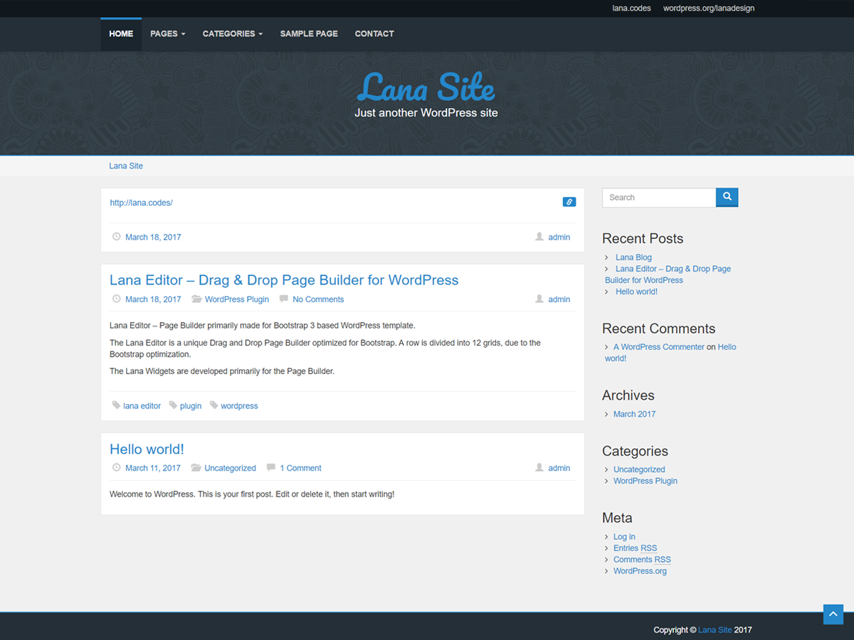 Lana Site Preview Wordpress Theme - Rating, Reviews, Preview, Demo & Download