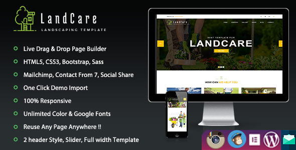 LandCare Preview Wordpress Theme - Rating, Reviews, Preview, Demo & Download