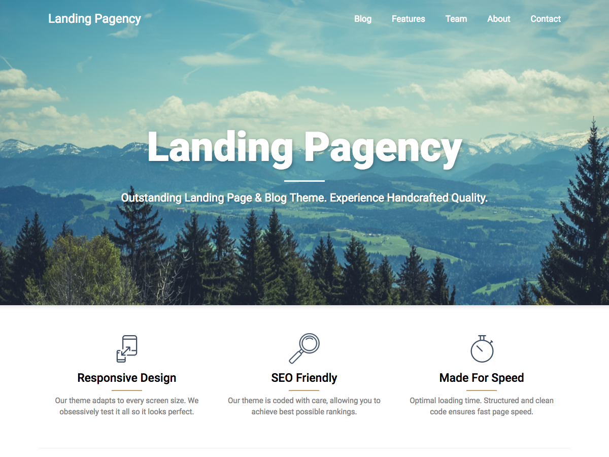 Landing Pagency Preview Wordpress Theme - Rating, Reviews, Preview, Demo & Download