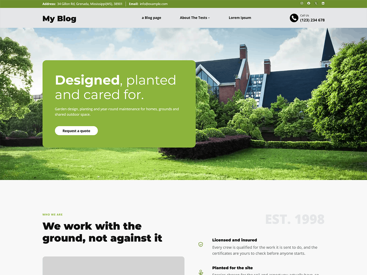 Landscape Maven Preview Wordpress Theme - Rating, Reviews, Preview, Demo & Download