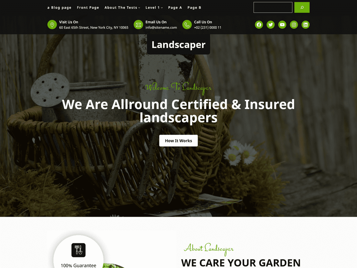 Landscaper Preview Wordpress Theme - Rating, Reviews, Preview, Demo & Download
