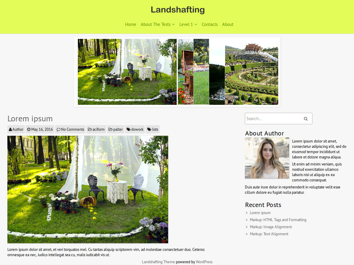 Landshafting Preview Wordpress Theme - Rating, Reviews, Preview, Demo & Download