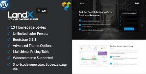 LandX Multipurpose Preview Wordpress Theme - Rating, Reviews, Preview, Demo & Download