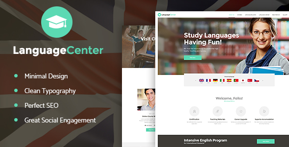 Language Center Preview Wordpress Theme - Rating, Reviews, Preview, Demo & Download