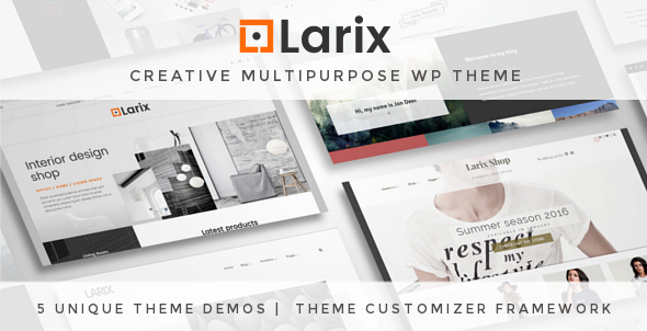 Larix Preview Wordpress Theme - Rating, Reviews, Preview, Demo & Download