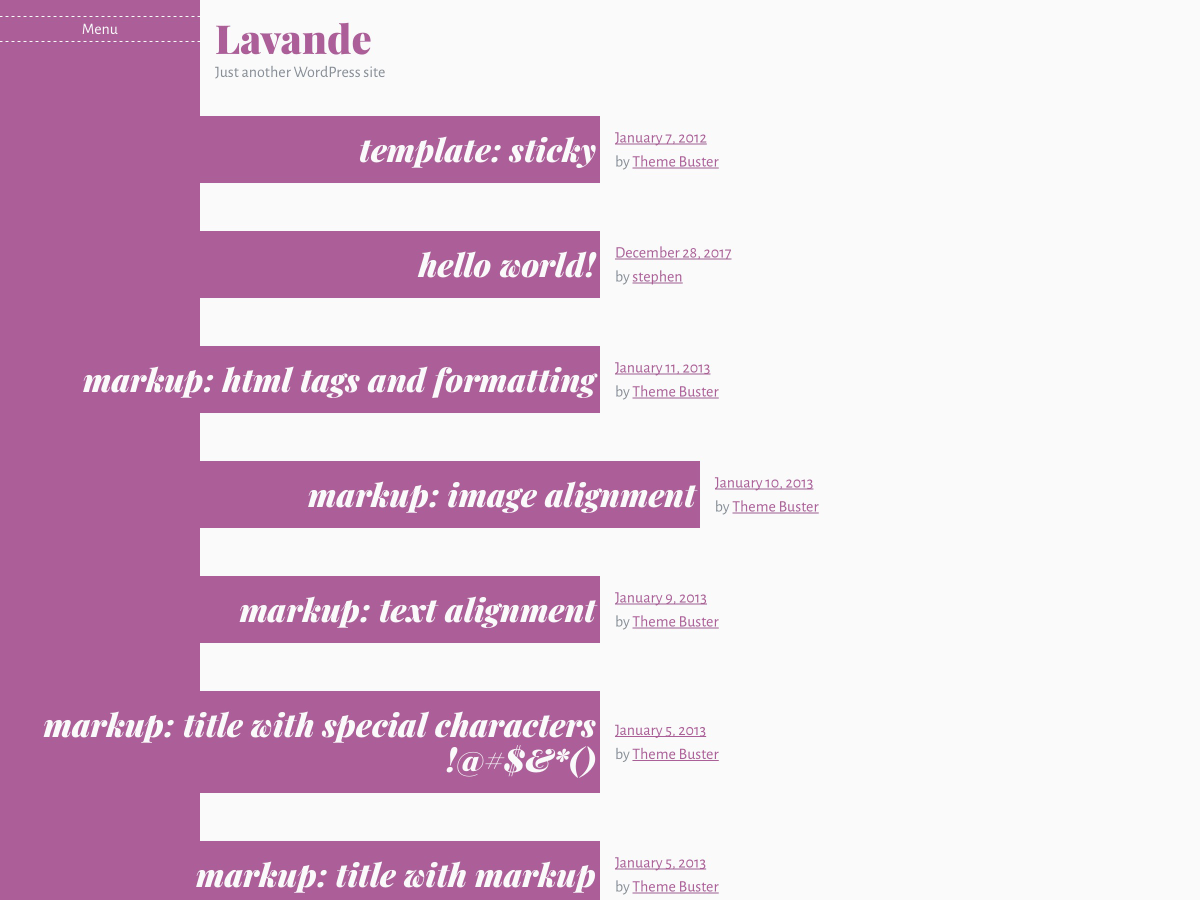 Lavande Preview Wordpress Theme - Rating, Reviews, Preview, Demo & Download