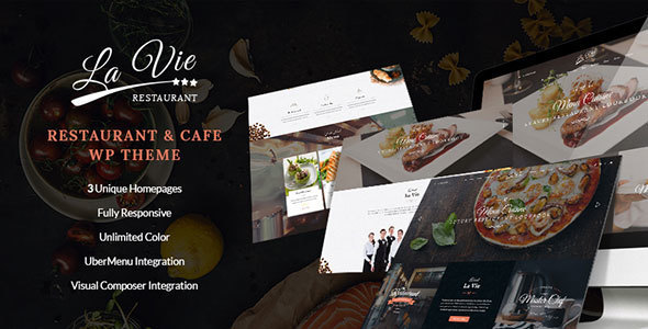 Lavie Restaurant Preview Wordpress Theme - Rating, Reviews, Preview, Demo & Download