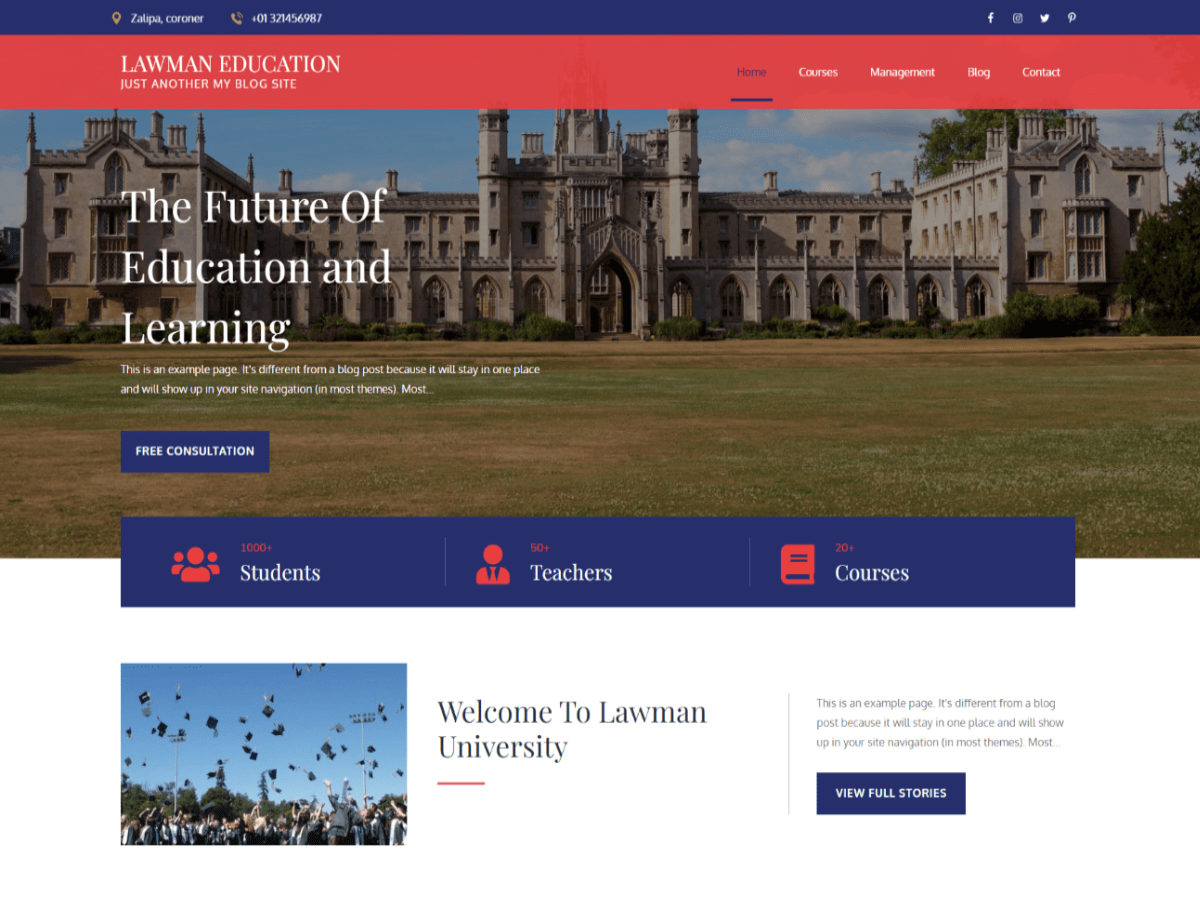 Lawman Education Preview Wordpress Theme - Rating, Reviews, Preview, Demo & Download