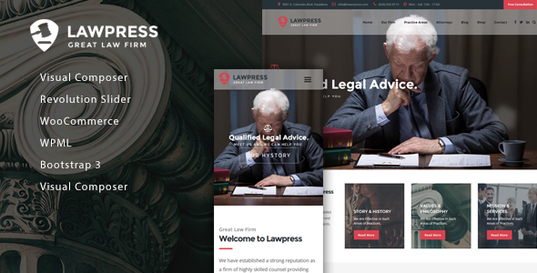 LawPress Preview Wordpress Theme - Rating, Reviews, Preview, Demo & Download