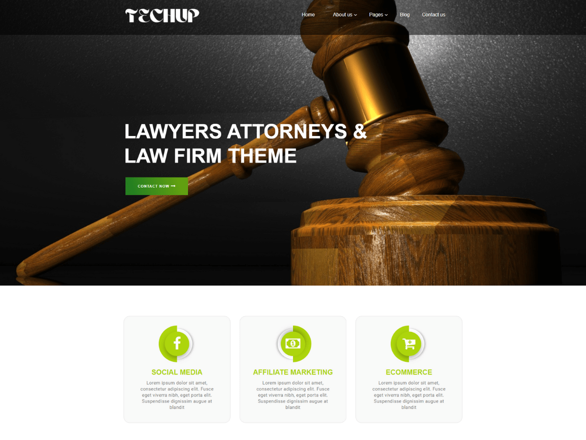 Lawyer Techup Preview Wordpress Theme - Rating, Reviews, Preview, Demo & Download