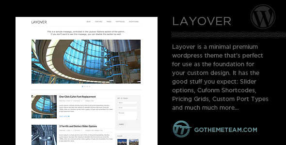 Layover Wordpress Preview Wordpress Theme - Rating, Reviews, Preview, Demo & Download
