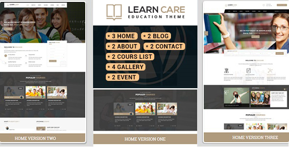 LearnCare Educational Preview Wordpress Theme - Rating, Reviews, Preview, Demo & Download