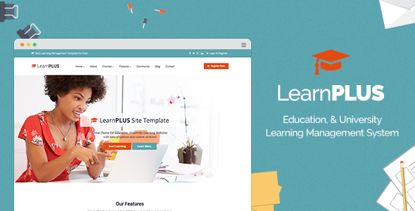 LearnPLUS Preview Wordpress Theme - Rating, Reviews, Preview, Demo & Download