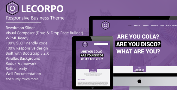 Lecorpo Preview Wordpress Theme - Rating, Reviews, Preview, Demo & Download