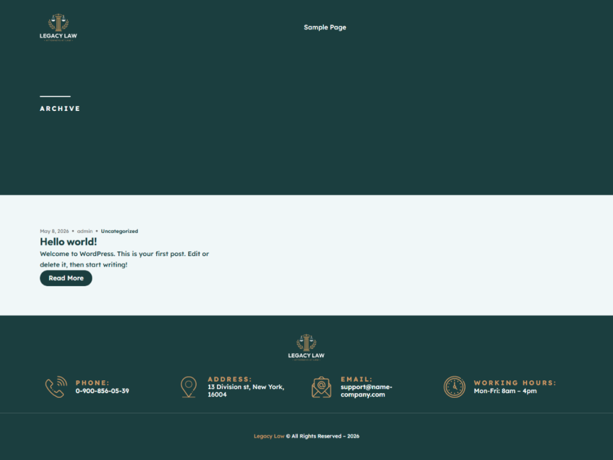 Legacy Law Preview Wordpress Theme - Rating, Reviews, Preview, Demo & Download