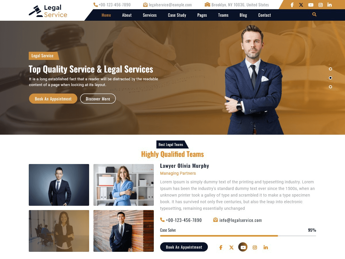 Legal Services Preview Wordpress Theme - Rating, Reviews, Preview, Demo & Download
