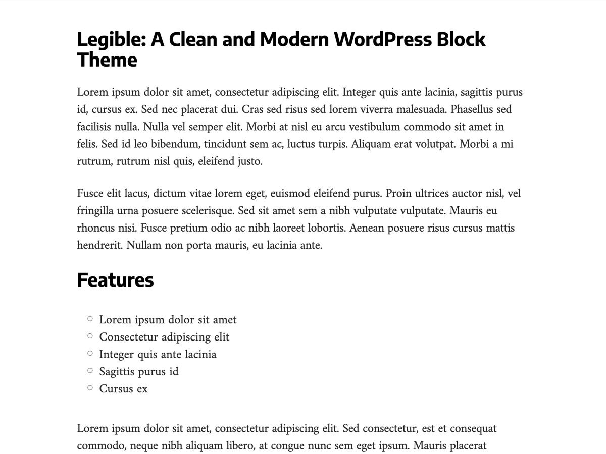 Legible Preview Wordpress Theme - Rating, Reviews, Preview, Demo & Download