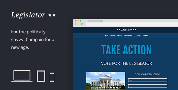 Legislator Preview Wordpress Theme - Rating, Reviews, Preview, Demo & Download