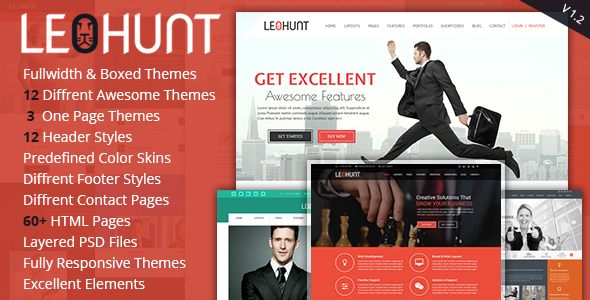 LeoHunt Preview Wordpress Theme - Rating, Reviews, Preview, Demo & Download