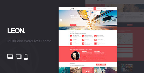 Leon Preview Wordpress Theme - Rating, Reviews, Preview, Demo & Download