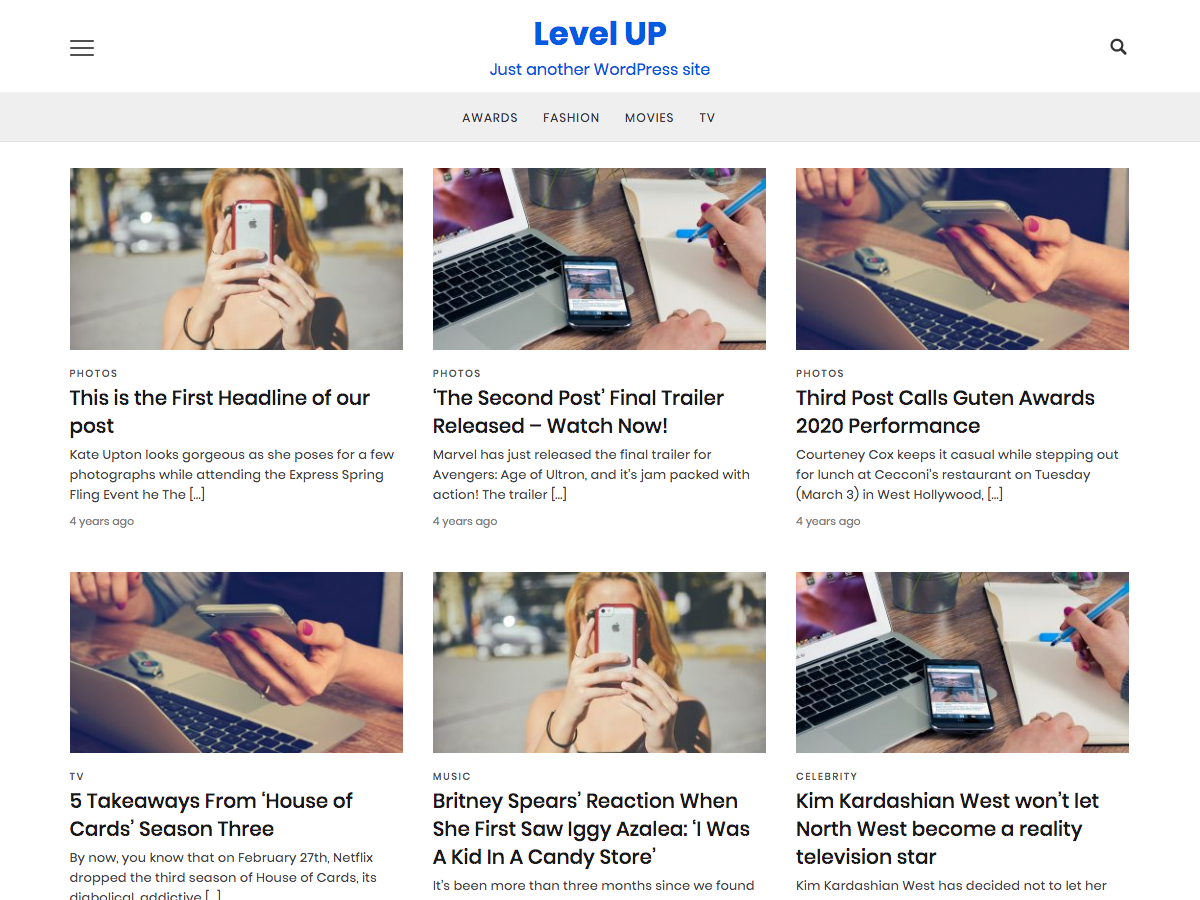 Level UP Preview Wordpress Theme - Rating, Reviews, Preview, Demo & Download