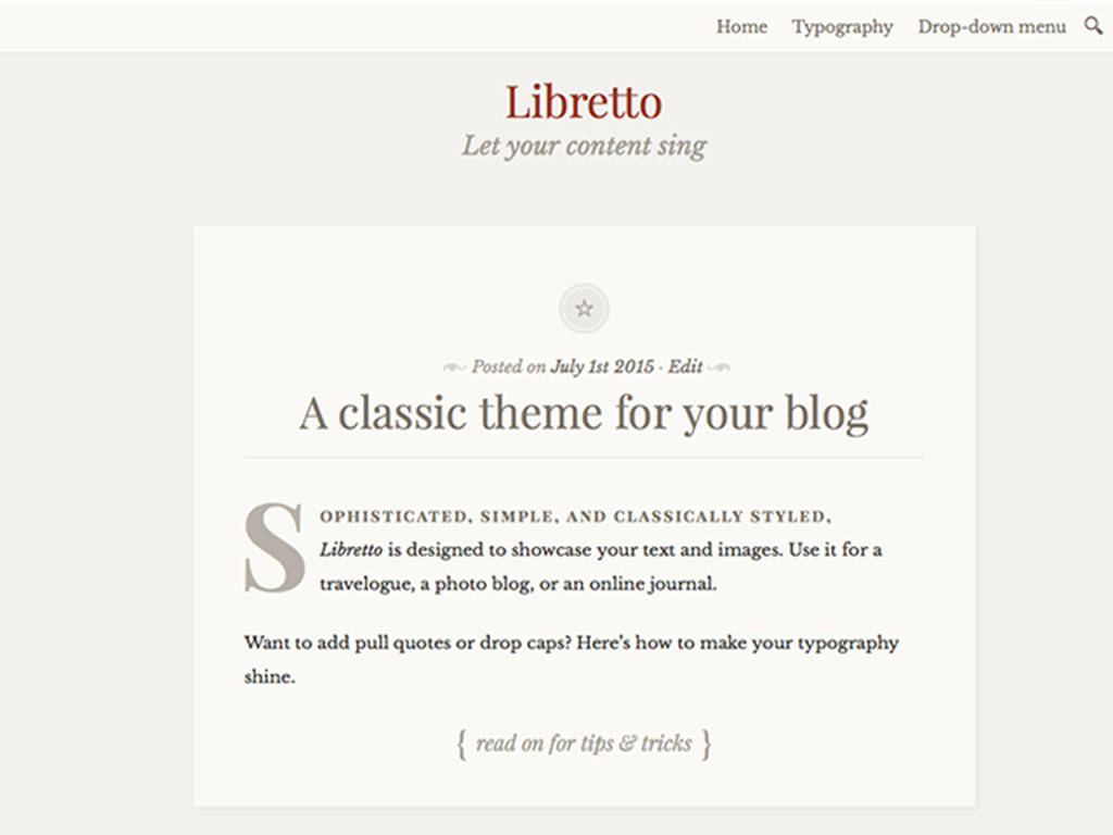 Libretto Preview Wordpress Theme - Rating, Reviews, Preview, Demo & Download