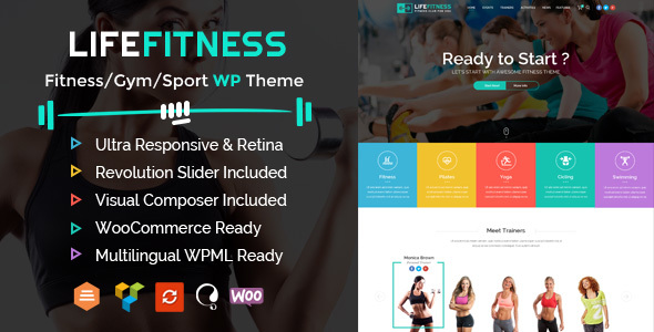 Life Fitness Preview Wordpress Theme - Rating, Reviews, Preview, Demo & Download