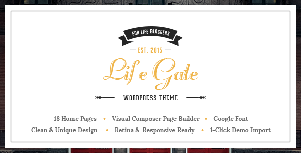 Life Gate Preview Wordpress Theme - Rating, Reviews, Preview, Demo & Download