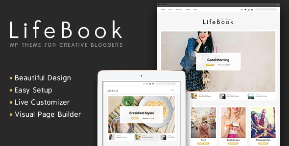 Lifebook Preview Wordpress Theme - Rating, Reviews, Preview, Demo & Download