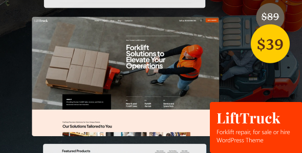 LiftTruck Preview Wordpress Theme - Rating, Reviews, Preview, Demo & Download