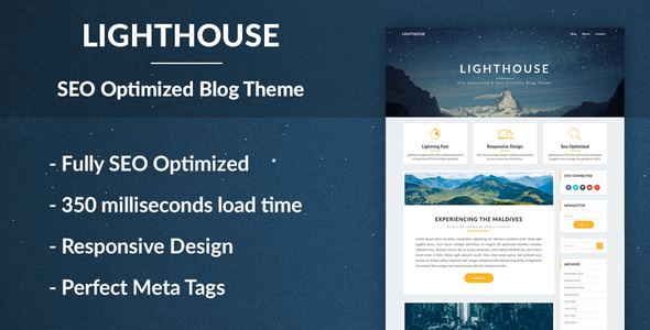 Lighthouse Blogger Preview Wordpress Theme - Rating, Reviews, Preview, Demo & Download