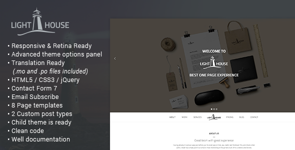 Lighthouse Preview Wordpress Theme - Rating, Reviews, Preview, Demo & Download