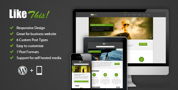 LikeThis Wordpress Preview Wordpress Theme - Rating, Reviews, Preview, Demo & Download