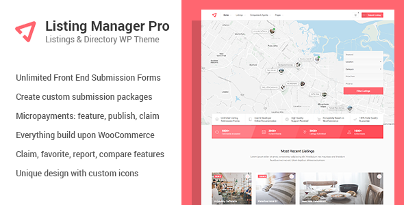 Listing Manager Preview Wordpress Theme - Rating, Reviews, Preview, Demo & Download
