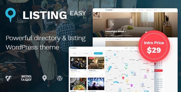 ListingEasy Directory Preview Wordpress Theme - Rating, Reviews, Preview, Demo & Download