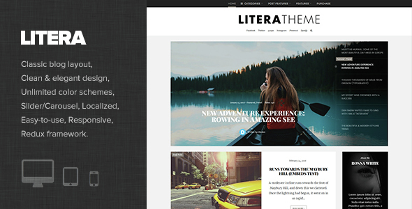 Litera Preview Wordpress Theme - Rating, Reviews, Preview, Demo & Download