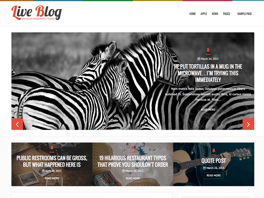 LiveBlog Preview Wordpress Theme - Rating, Reviews, Preview, Demo & Download