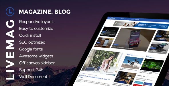LiveMag Preview Wordpress Theme - Rating, Reviews, Preview, Demo & Download