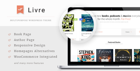 Livre Preview Wordpress Theme - Rating, Reviews, Preview, Demo & Download